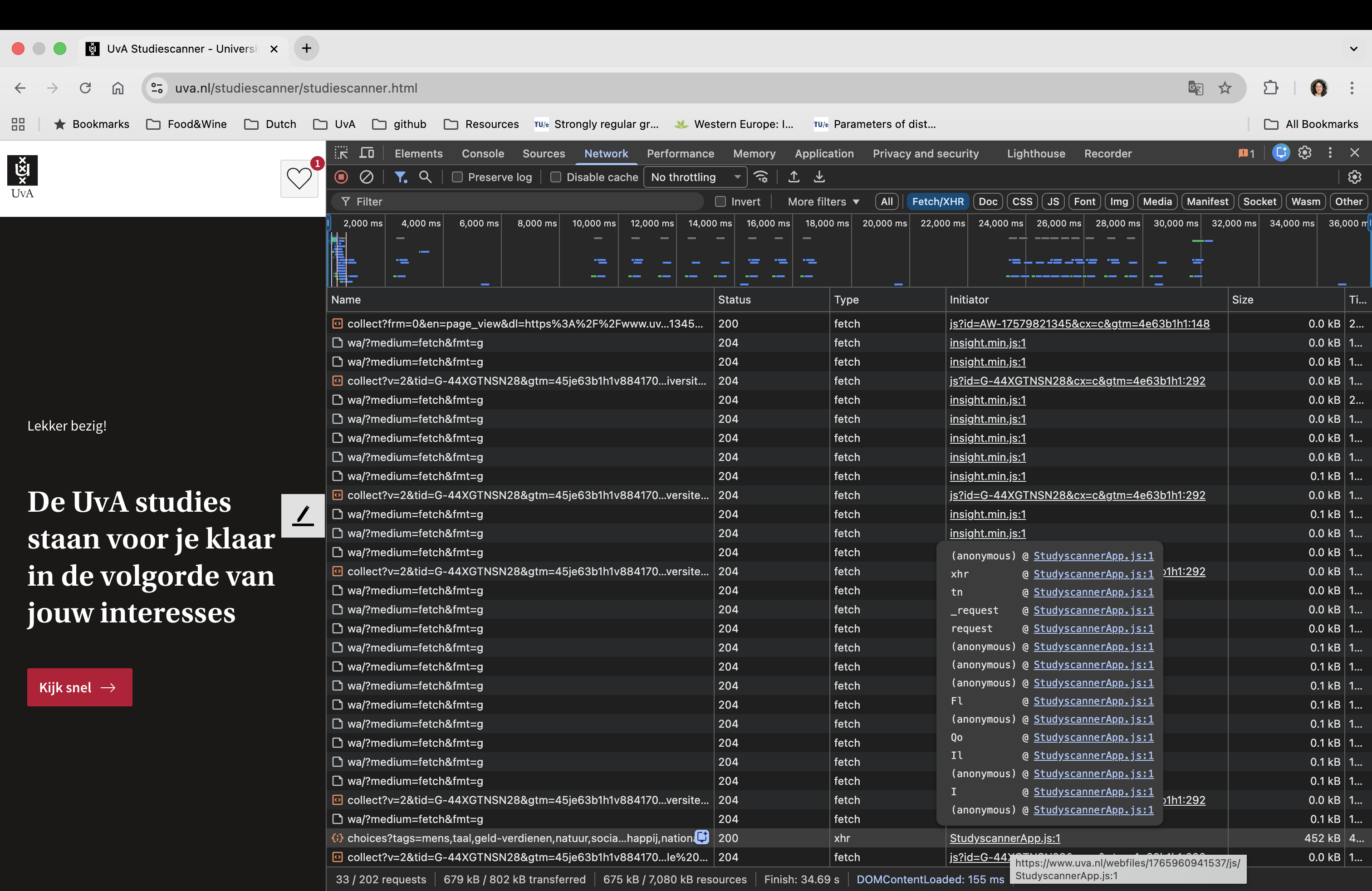 Finding the JavaScript file in browser developer tools (step 1)